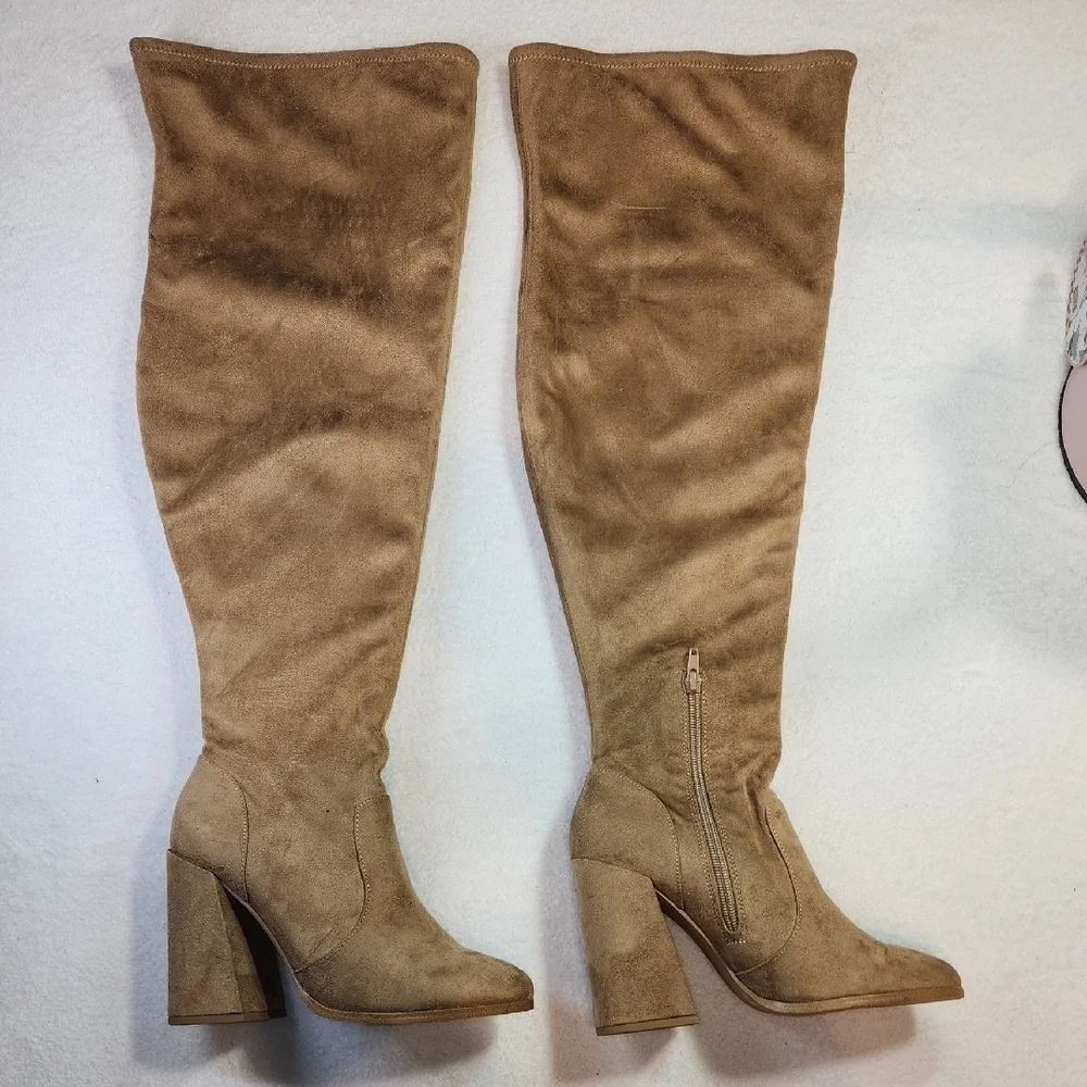 Jessica Simpson Tan Over-the-Knee Boots